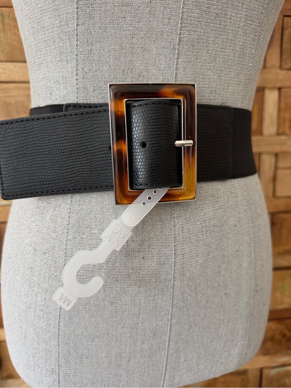 NY & Co Y2K Tortise shell wide stretch belt